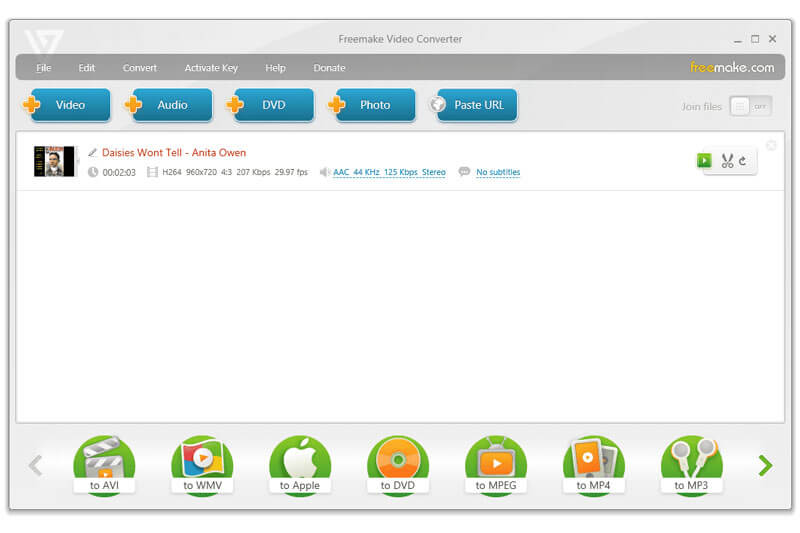 Интерфейс Freemake Video Converter