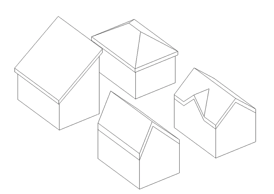 Примеры форм крыши в Autodesk Revit