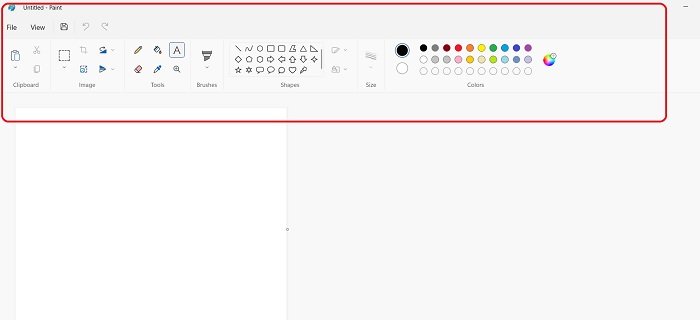 Рабочая панель Microsoft Paint с группой Image