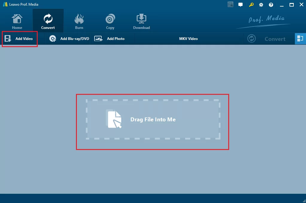 Добавление видео в Leawo Video Converter
