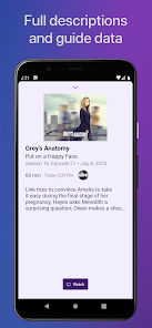 Экран описания передачи в Channels for HDHomeRun на Android