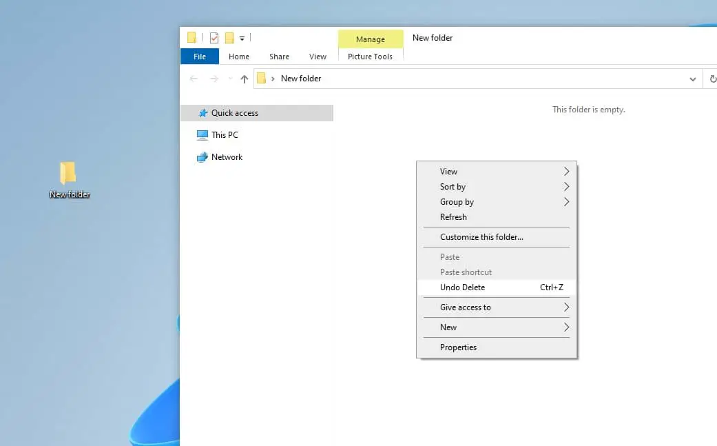 Отмена удаления файла в Windows