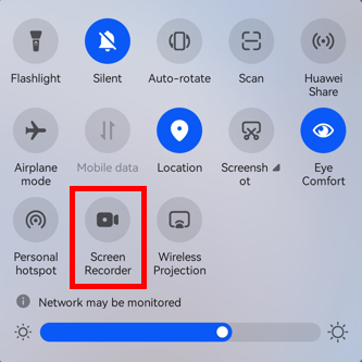 Встроенный экранный рекордер Android с выбором аудио