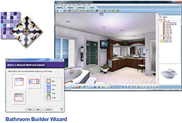 Bathroom Builder Wizard в Virtual Architect Ultimate Home Design