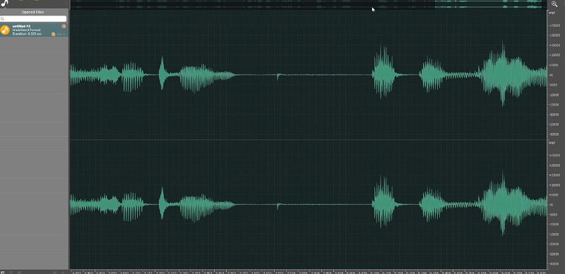 ocenaudio: WAV в окне редактирования