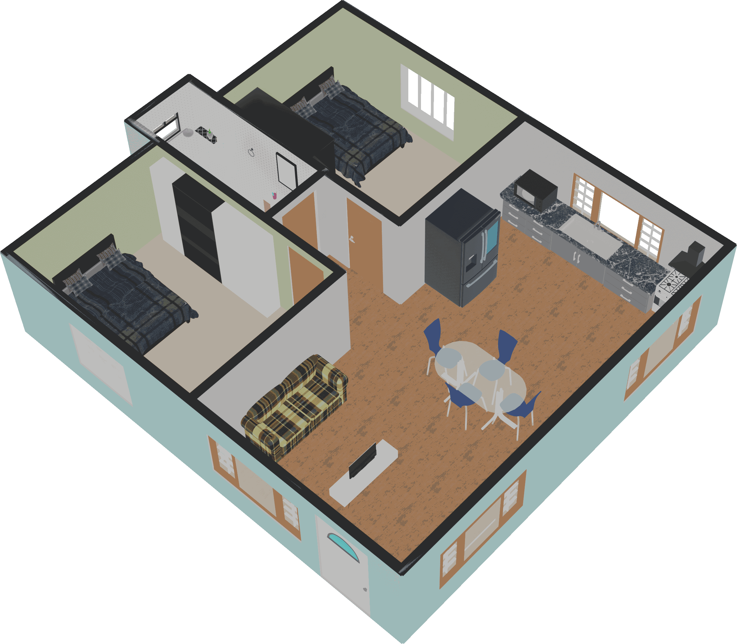 3D-план квартиры в 3D House Planner
