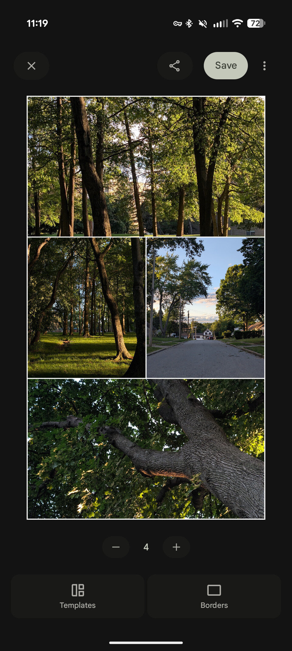 Google Photos: новый редактор коллажа с кнопками Templates и Borders