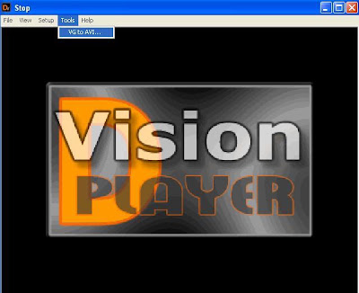Меню Tools в VG Player с командой VG to AVI