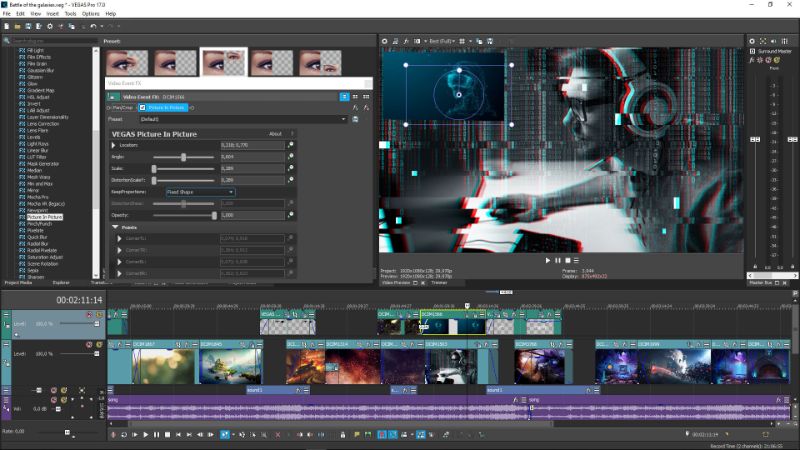 Интерфейс VEGAS Pro