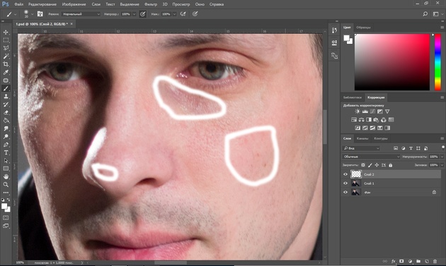 Панель слоёв и подготовка копии изображения в Photoshop