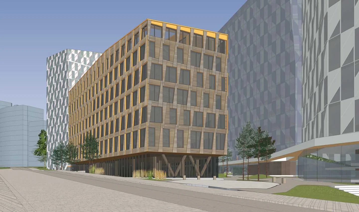 Интерфейс SketchUp с трехмерным проектом