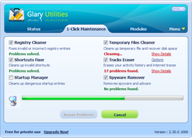 Раздел 1-Click Maintenance в Glary Utilities