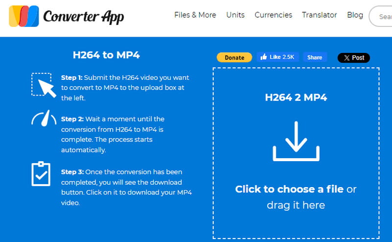 Загрузка H.264 в Converter.app