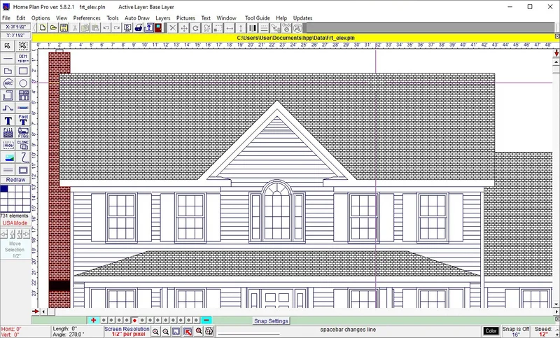 Интерфейс Home Plan Pro с планом помещения