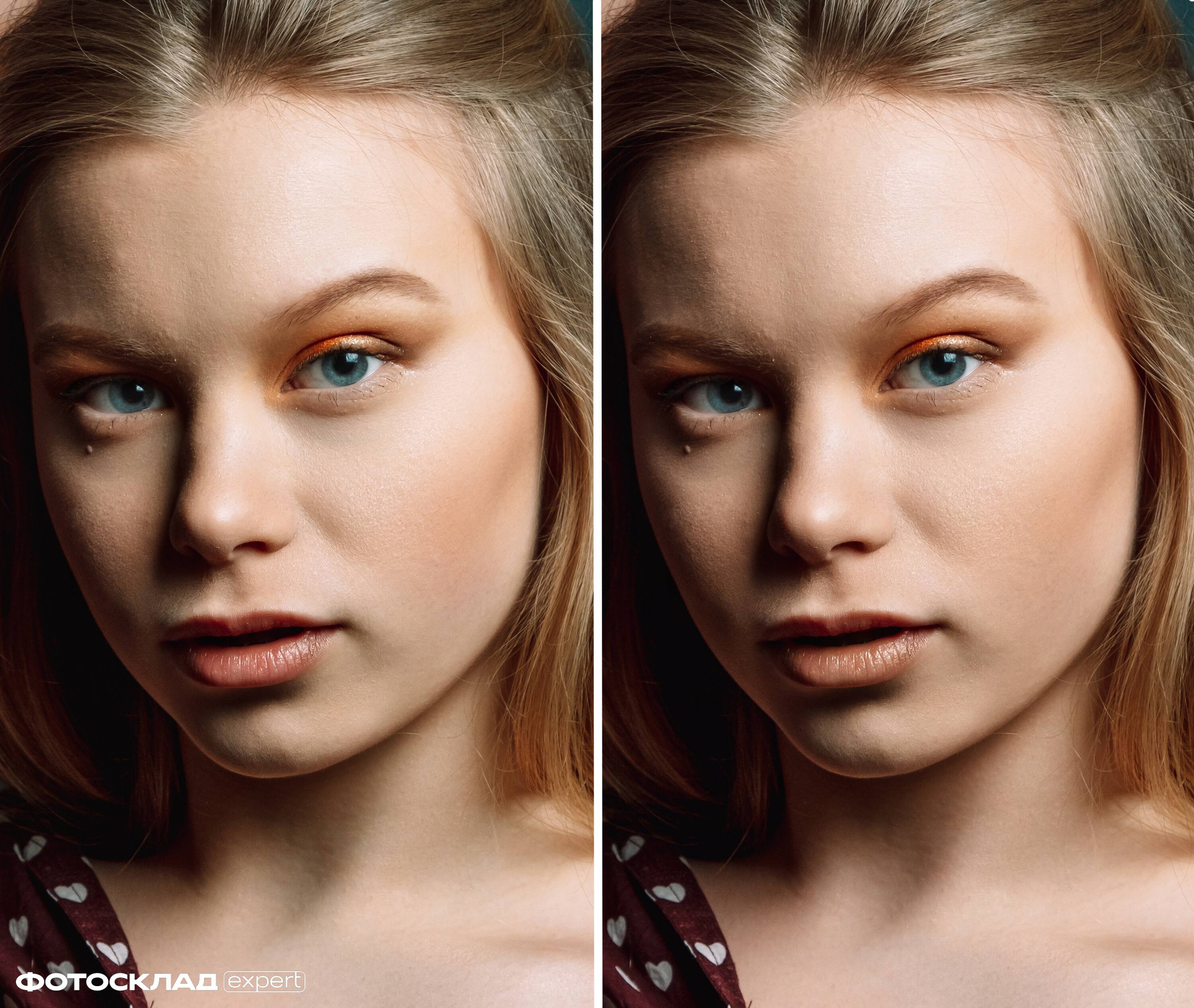 Retouch4me Skin Tone: пример выравнивания оттенка кожи
