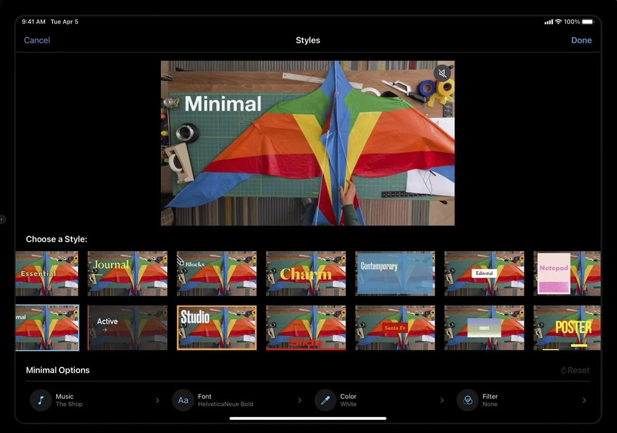 Добавление музыки в iMovie на iPhone