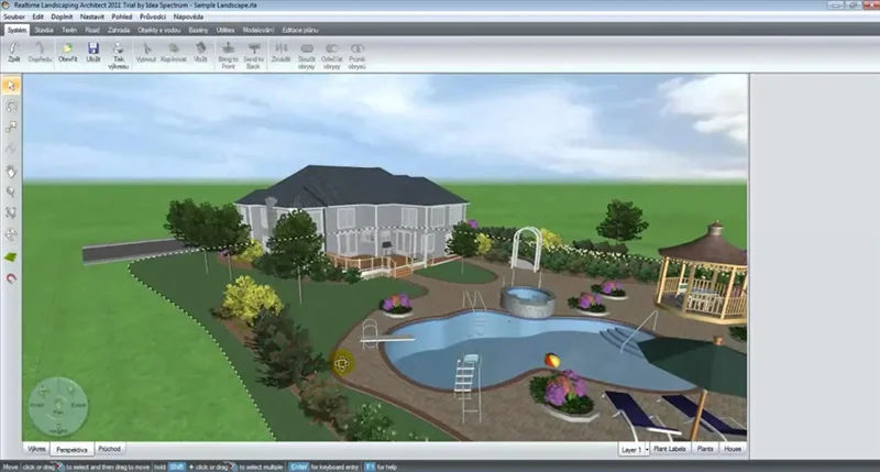 Участок и беседка в Realtime Landscaping Architect