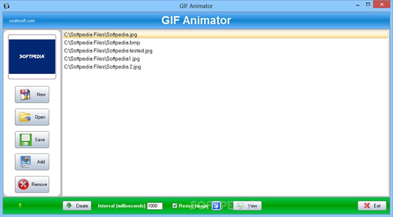 Интерфейс SSuite Gif Animator