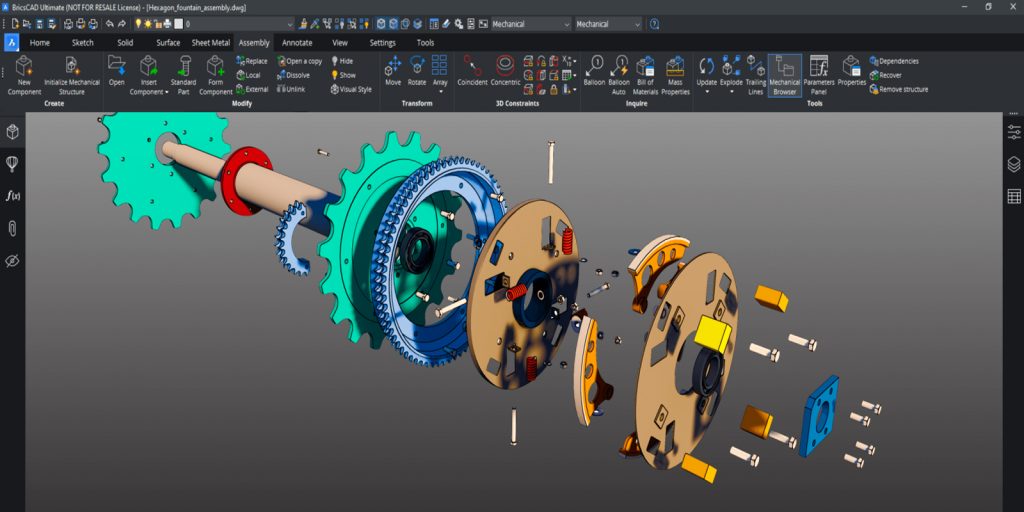 Интерфейс BricsCAD Pro