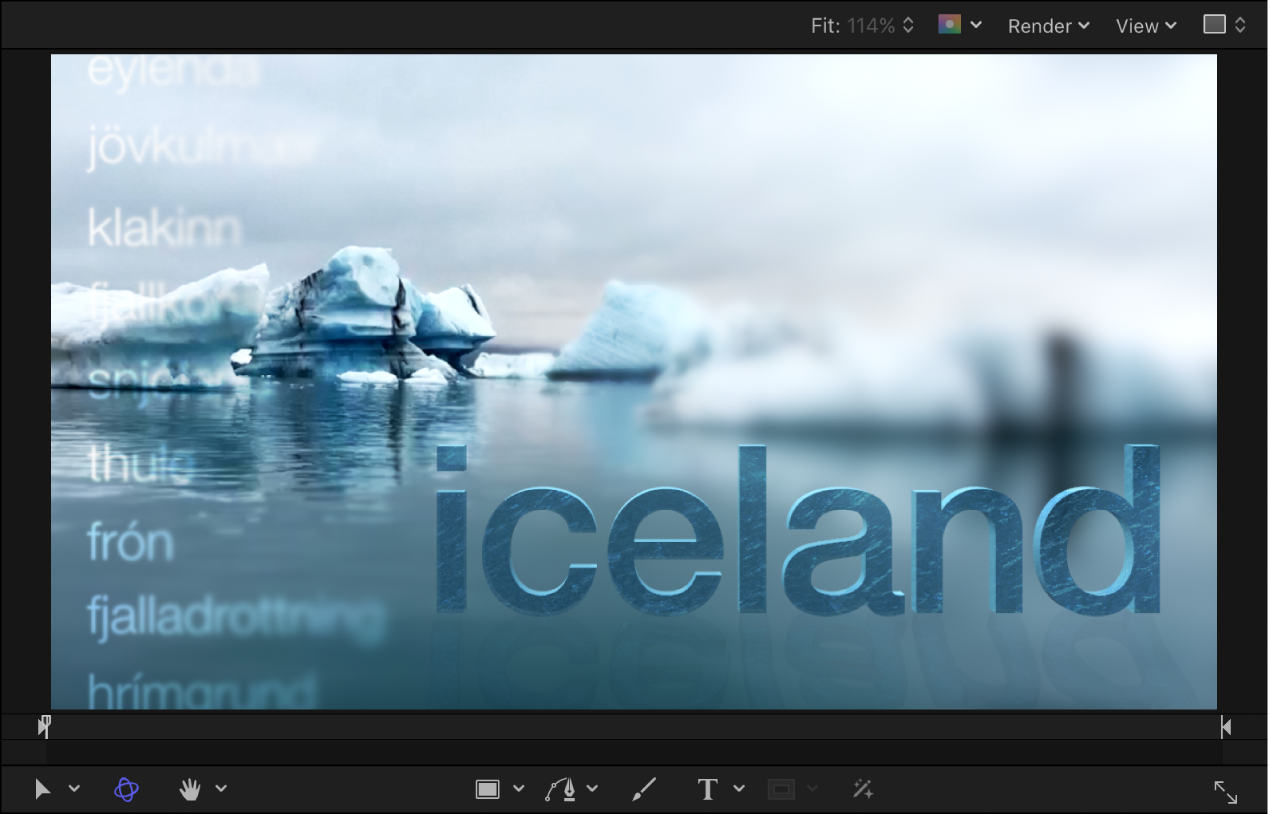 Пример 3D text workflow в Apple Motion