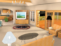 3D-визуализация интерьера в Virtual Architect Ultimate Home Design