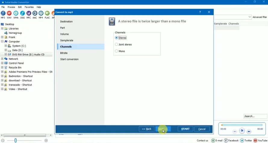 Интерфейс Total Audio Converter