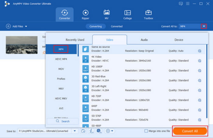 Выбор профиля WebM в Blu-ray Master Video Converter Ultimate