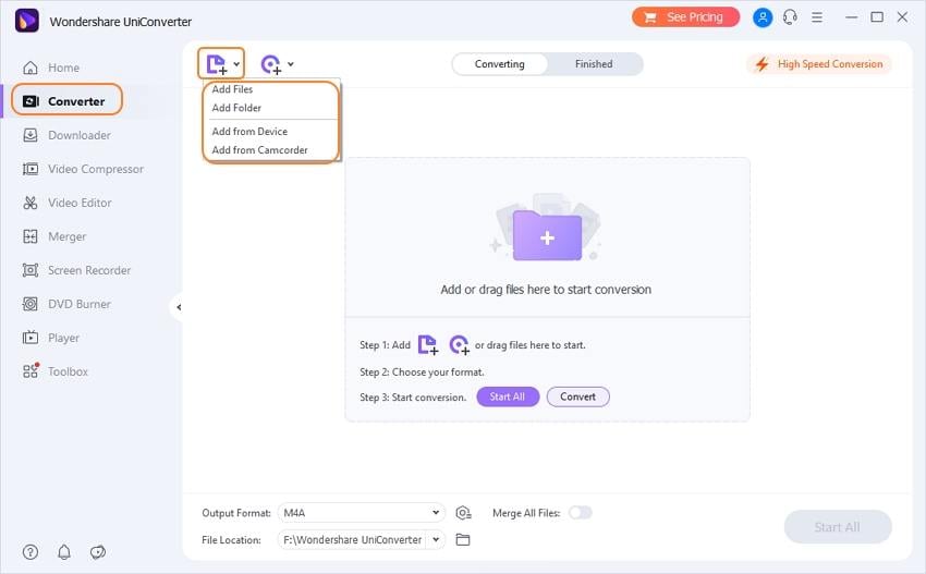Wondershare UniConverter — скриншот интерфейса
