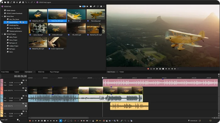 Интерфейс VEGAS Pro