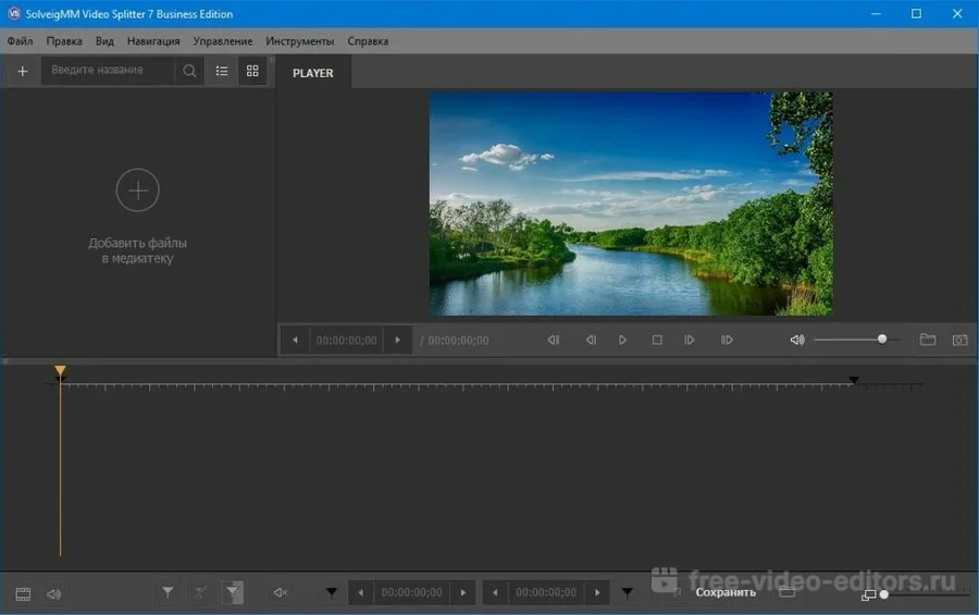 Интерфейс SolveigMM Video Splitter