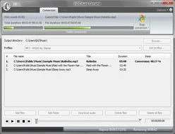 VSDC Free Audio Converter: список файлов и процесс конвертации