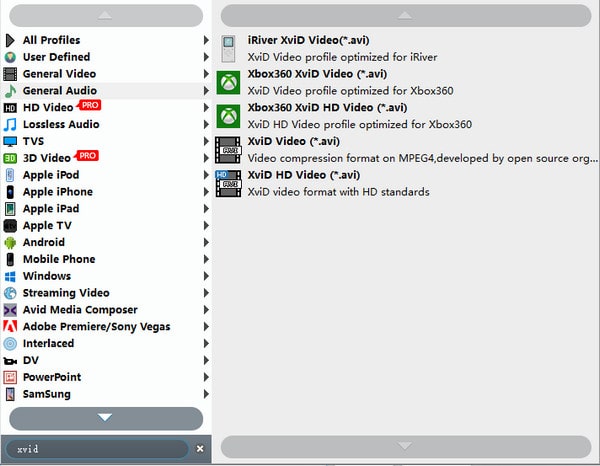 Blu-ray Master Free DVD Ripper — выбор профиля DVD