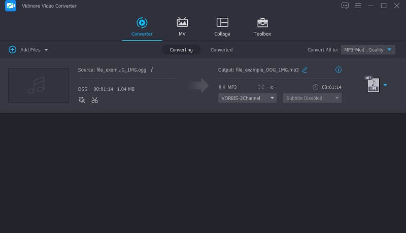 Импорт OGG в Vidmore Video Converter