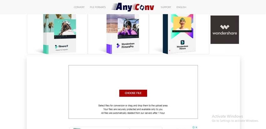 Интерфейс AnyConv для преобразования H264