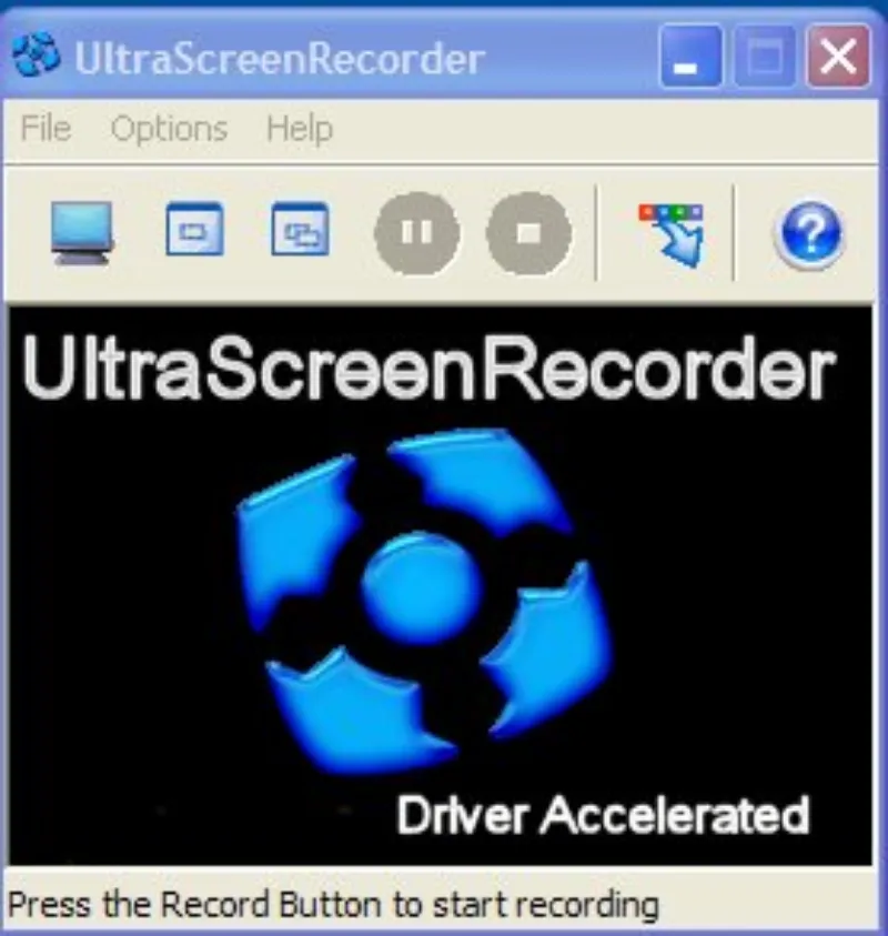 Главное окно UltraVNC ScreenRecorder