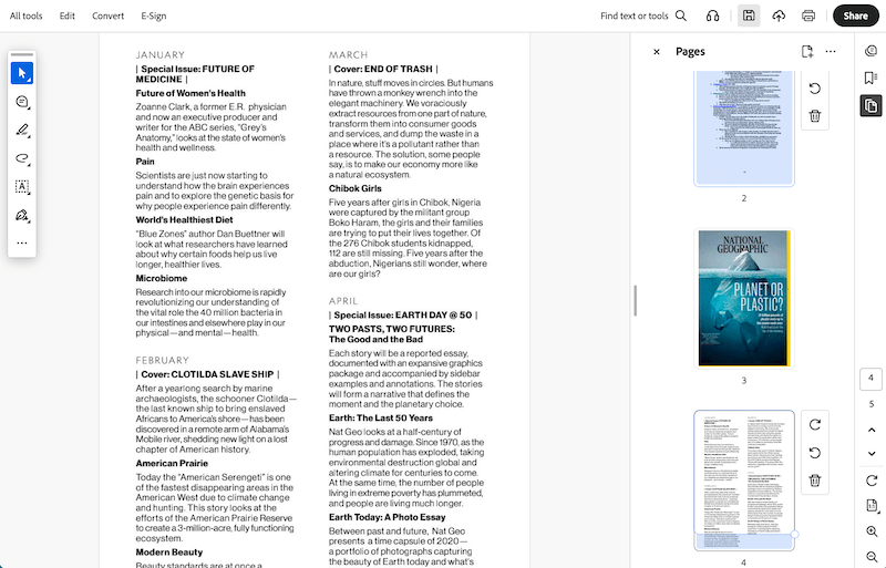 Результат масштабирования страниц Adobe Acrobat Pro