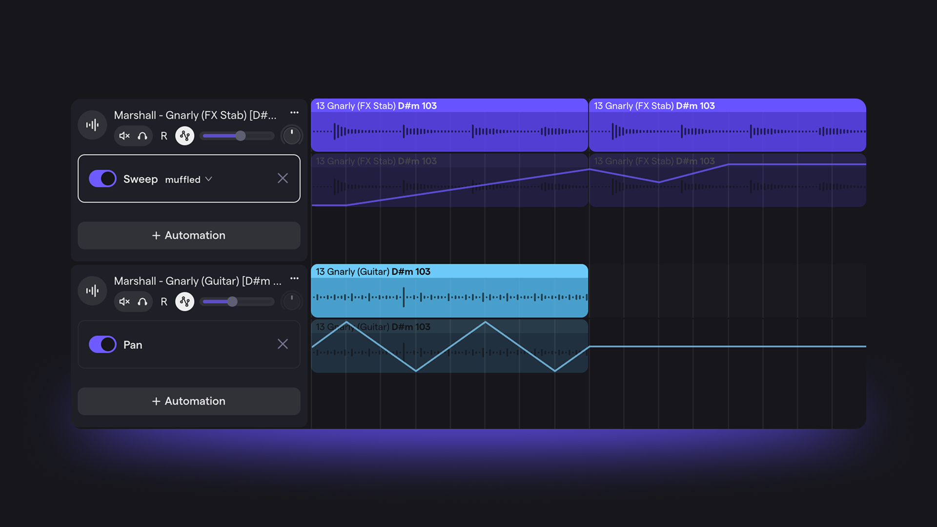 Автоматизация параметров в Soundtrap