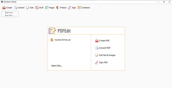 Открытие PDF в WidsMob PDFEdit