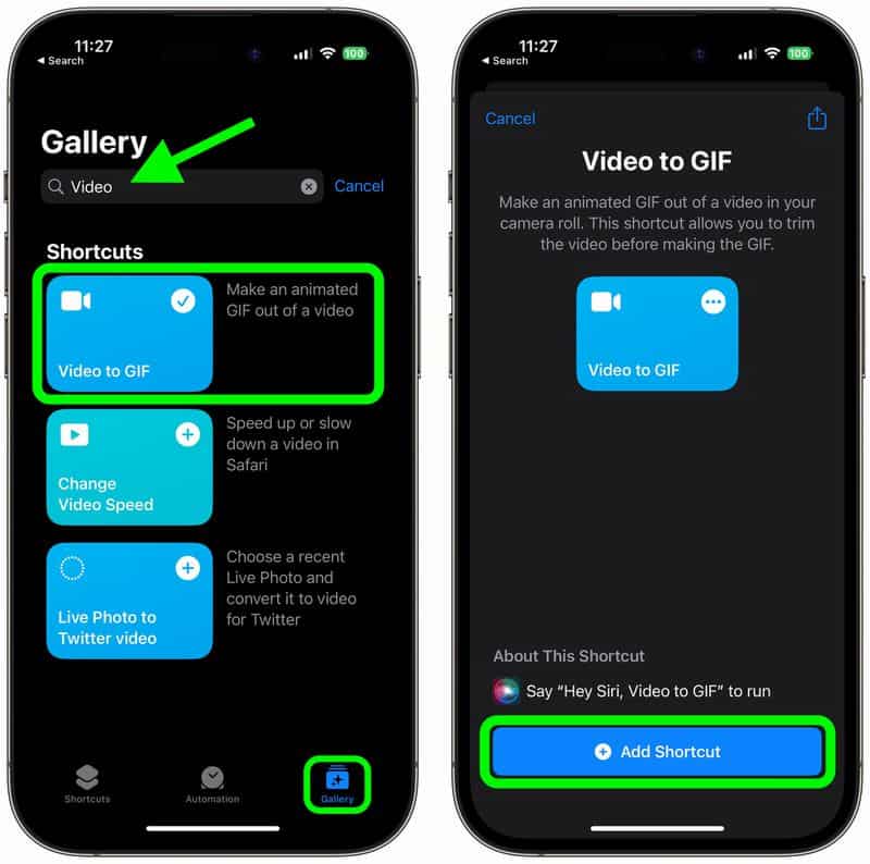 Создание GIF из короткого видео в Samsung Gallery