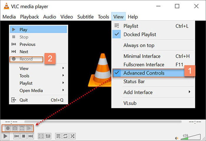 Панель захвата сетевого потока в VLC Media Player