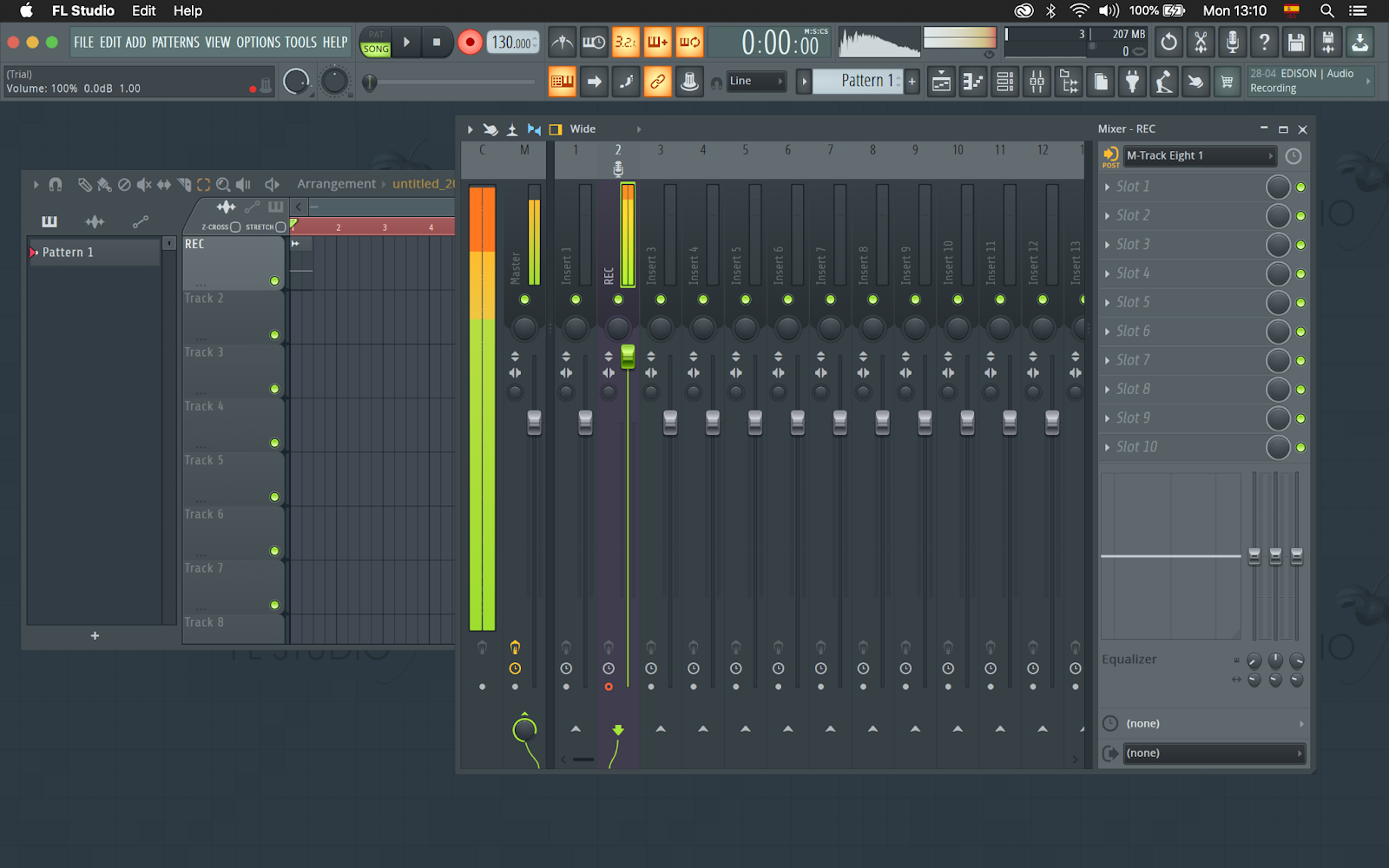 Настройка входа для записи вокала в FL Studio