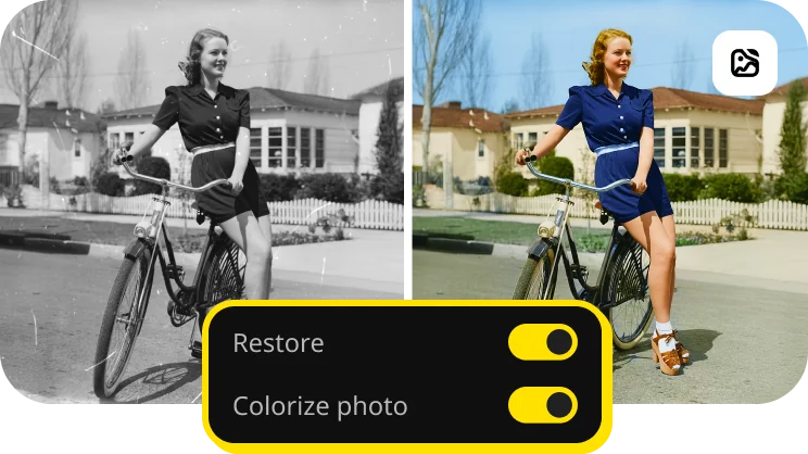 Восстановление и раскрашивание старой фотографии в Movavi Picverse Photo Editor