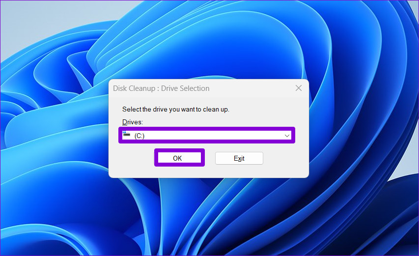 Выбор категорий в утилите Disk Cleanup