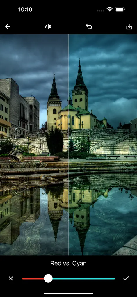 Панель настроек HDR Max на iPhone