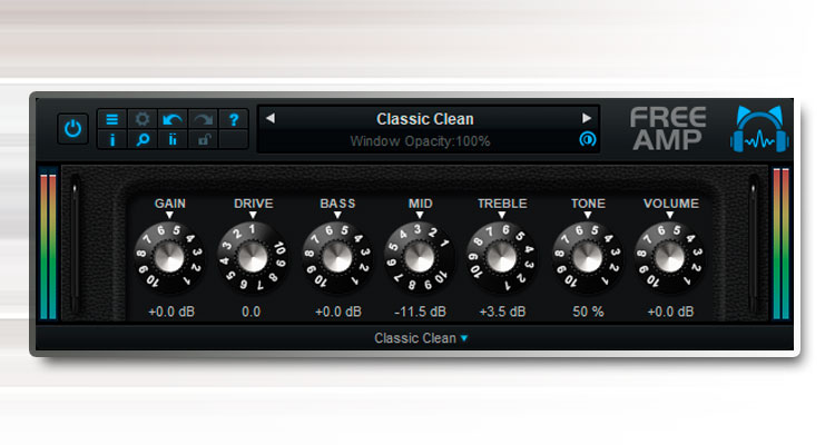 Интерфейс Blue Cat Free Amp