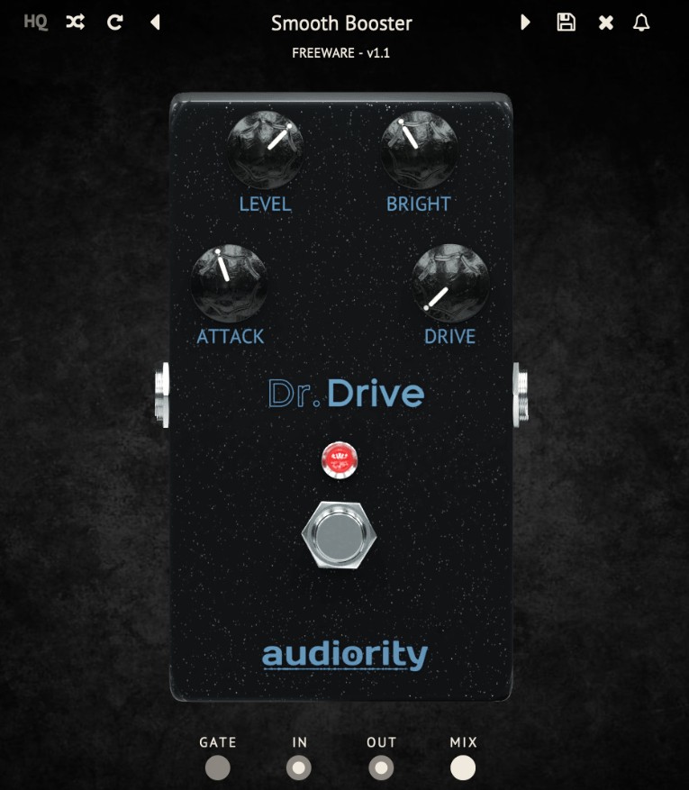 Интерфейс Audiority DR DRIVE