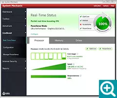 LiveBoost в System Mechanic: оптимизация процессора, памяти и диска