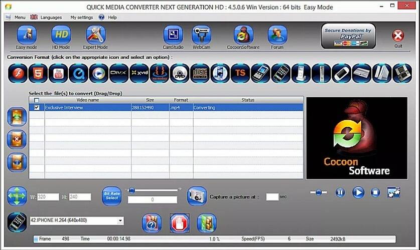 Интерфейс Quick Media Converter