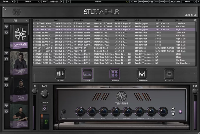Интерфейс STL Tones с гитарным amp/cab-трактом