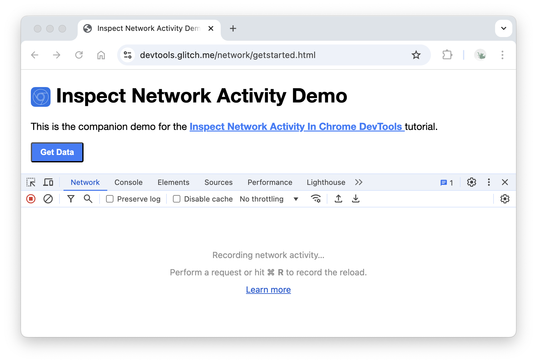 Панель Network в инструментах разработчика Google Chrome